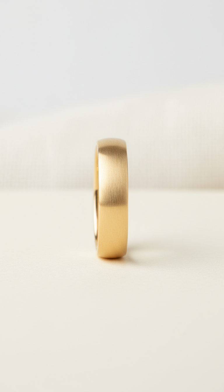 Signature Gold Band with Satin Finish