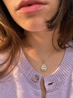 Gold Crystal Pendant Necklace product photo 2