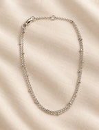 Bavella silver layered bead bracelet