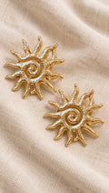 Soléa Earrings – gold sun-shaped 18K PVD earrings