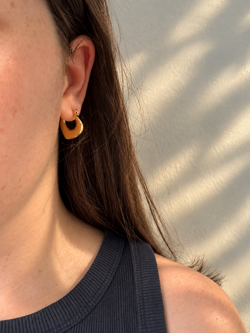 Soraya Earrings Gold worn